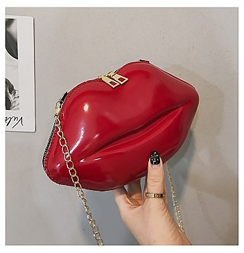 Sexy Lips Style Cross-Body Shoulder Bag