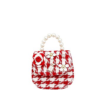 Tweed Bow Flap Mini Handbag