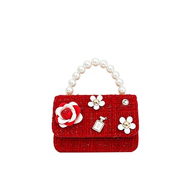 Tweed Bow Flap Mini Handbag