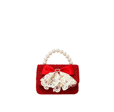 Tweed Bow Flap Mini Handbag