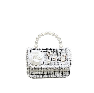 Tweed Charm Flap Mini Handbag