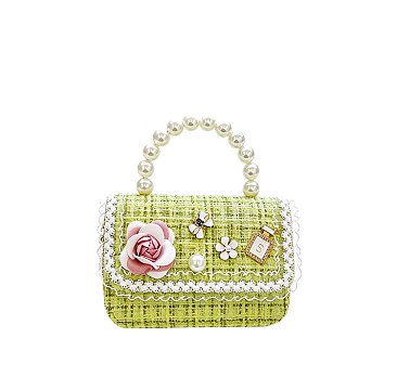 Tweed Charm Flap Mini Handbag