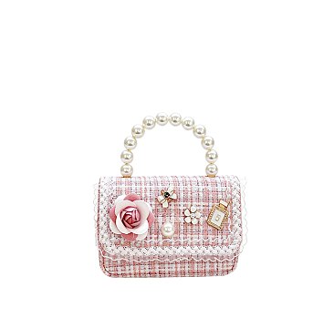 Tweed Charm Flap Mini Handbag