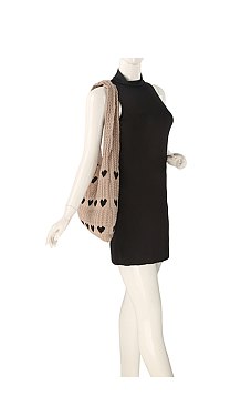 Crochet Heart Knit Hobo