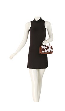 Cow Flap Mini Clutch Handbag