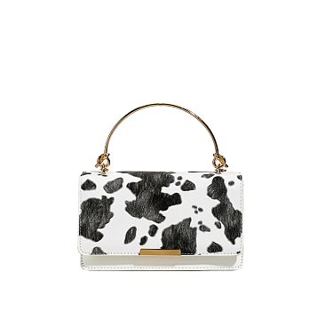 Cow Flap Mini Clutch Handbag