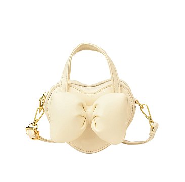 Heart Bow Satchel Crossbody Bag