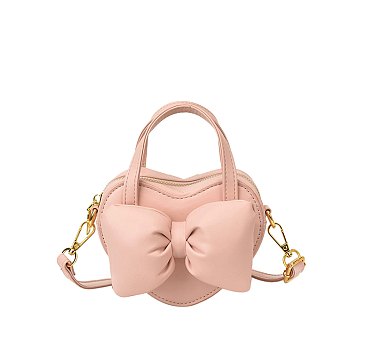 Heart Bow Satchel Crossbody Bag