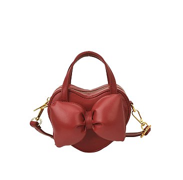 Heart Bow Satchel Crossbody Bag