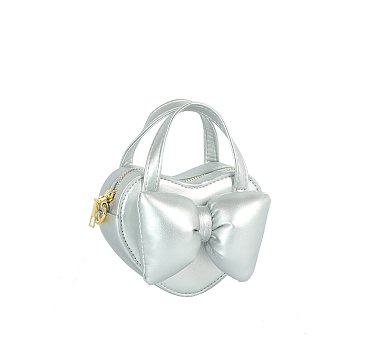Heart Bow Satchel Crossbody Bag