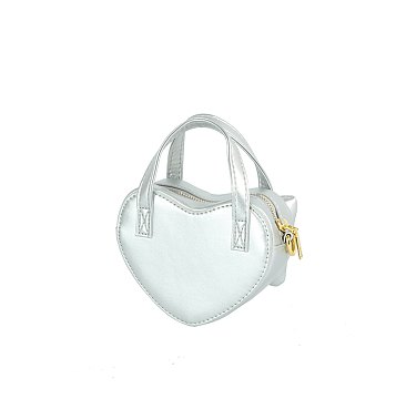 Heart Bow Satchel Crossbody Bag
