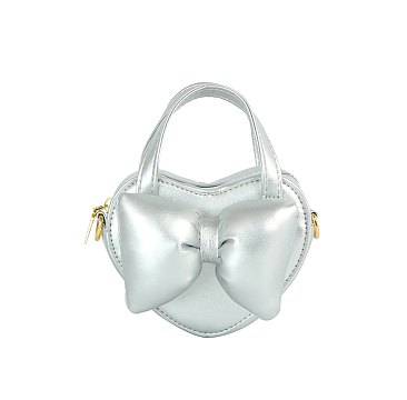 Heart Bow Satchel Crossbody Bag