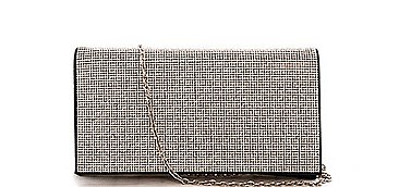 PRINCESS MULTI RHINESTONE CLUTCH WITH CHAIN
