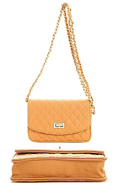 CHIC MODERN PRINCESS STITCHED CROSSBODY BAG