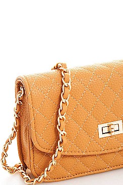 CHIC MODERN PRINCESS STITCHED CROSSBODY BAG