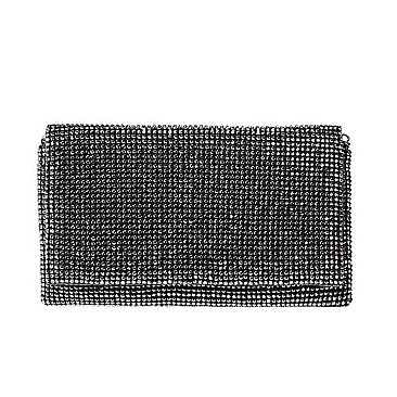 FASHION MULTI RHINESTONE SEQUENCES CLUTCH WITH CHAIN