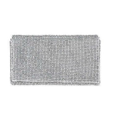 FASHION MULTI RHINESTONE SEQUENCES CLUTCH WITH CHAIN