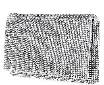FASHION MULTI RHINESTONE SEQUENCES CLUTCH WITH CHAIN