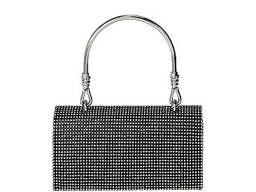 FASHION RHINESTONE EAST WEST MINI CLUTCH BAG