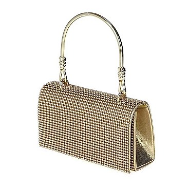 FASHION RHINESTONE EAST WEST MINI CLUTCH BAG
