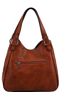 BRAIDED SIDE ACCENT MODERN HOBO BAG