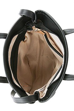 2 IN 1 CHECK SHOULDER SATCHE BAG