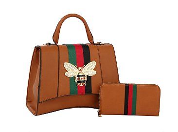 Queen Bee Stripe 2-in-1 Satchel -Set