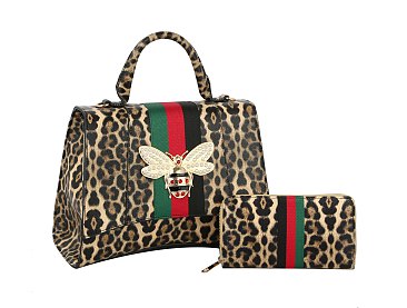 Queen Bee Stripe 2-in-1 Satchel -Set