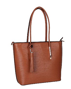 2 IN 1 FASHION TASSEL HANDLE TOTE BAG SET