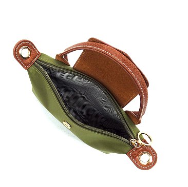 Nylon LOGO Flap Crossbody Bag