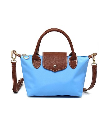 Nylon Flap Satchel Crossbody Bag