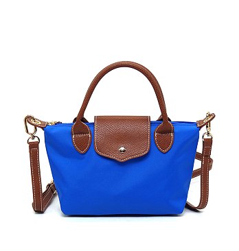 Nylon Flap Satchel Crossbody Bag