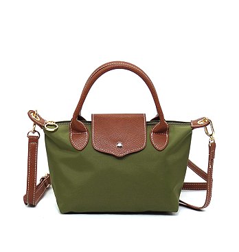 Nylon Flap Satchel Crossbody Bag