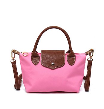 Nylon Flap Satchel Crossbody Bag
