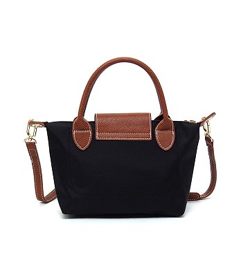 Nylon Flap Satchel Crossbody Bag