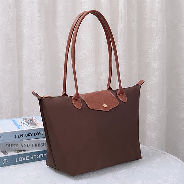 Nylon LOGO Flap Tote Bag