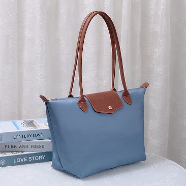 Nylon LOGO Flap Tote Bag
