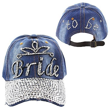 Denim studded Cap "Bride To Be"