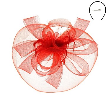 Fashionable Headband/pin with Mesh W/loopy Flower