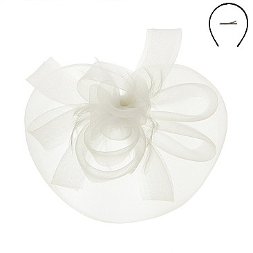 Fashionable Headband/pin with Mesh W/loopy Flower