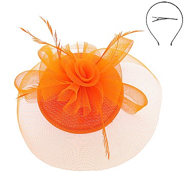 SINAMAY FLORAL MESH NETTING VEIL FASINATOR