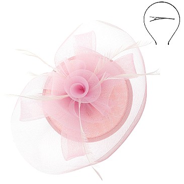SINAMAY FLORAL MESH NETTING VEIL FASINATOR