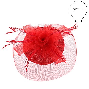 SINAMAY FLORAL MESH NETTING VEIL FASINATOR