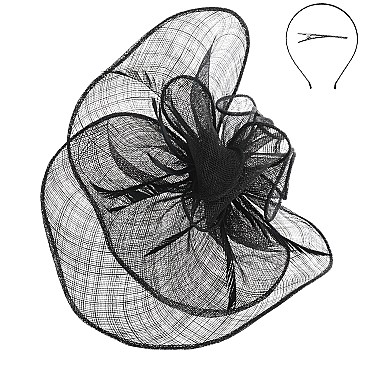 Large Sinamay Rose Design Fascinator
