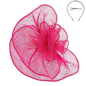 Large Sinamay Rose Design Fascinator