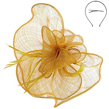 Large Sinamay Rose Design Fascinator