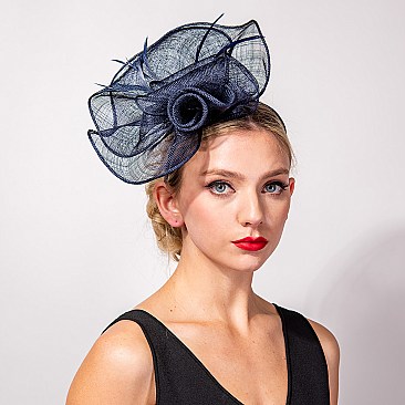 Large Sinamay Rose Design Fascinator