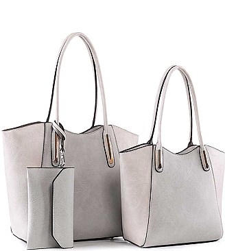 3 IN 1 FASHION CURVED TOTE BAG SET