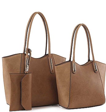3 IN 1 FASHION CURVED TOTE BAG SET