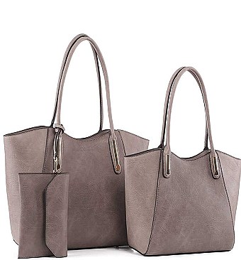 3 IN 1 FASHION CURVED TOTE BAG SET